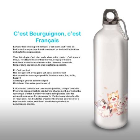 Gourde Alu et Thermos Chatons Gourde Alu et Thermos Chatons