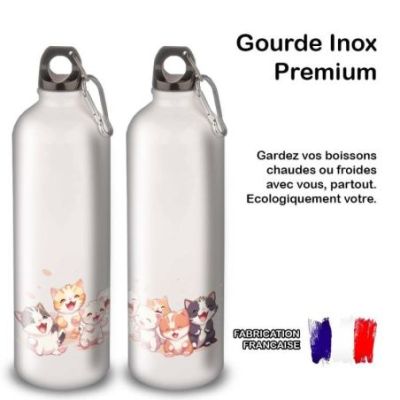 Gourde Alu et Thermos Chatons