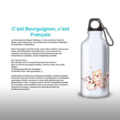 Gourde Alu et Thermos Chatons