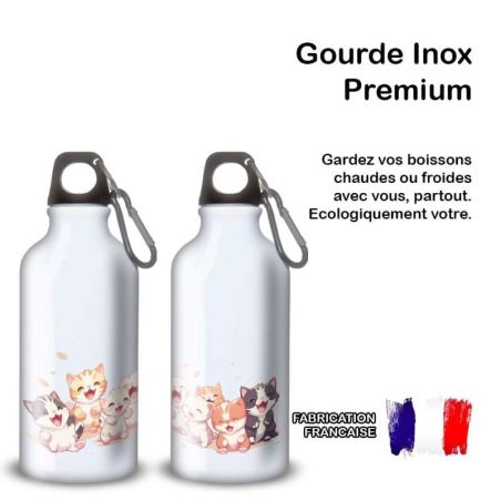 Gourde Alu et Thermos Chatons Gourde Alu et Thermos Chatons