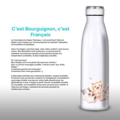 Gourde Alu et Thermos Chatons