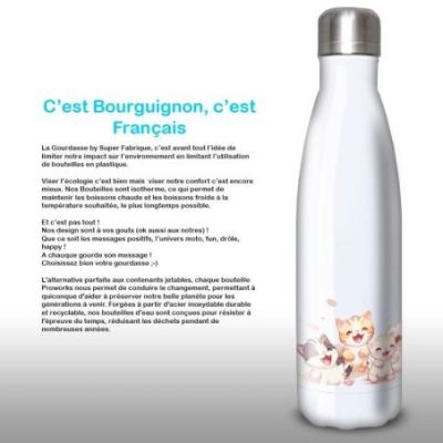 Gourde Alu et Thermos Chatons