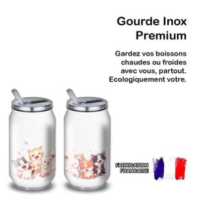 Gourde Alu et Thermos Chatons