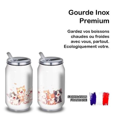 Gourde Alu et Thermos Chatons Gourde Alu et Thermos Chatons