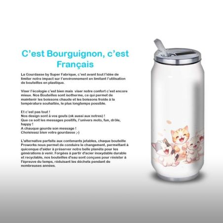 Gourde Alu et Thermos Chatons Gourde Alu et Thermos Chatons