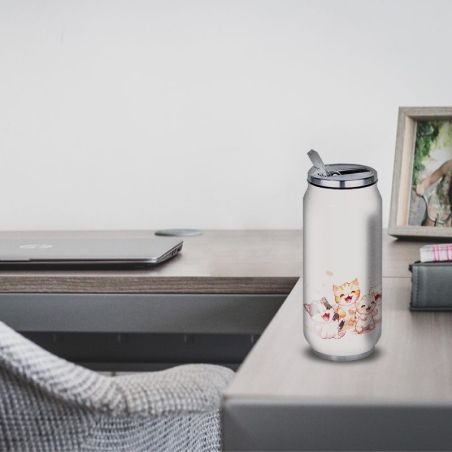 Gourde Alu et Thermos Chatons Gourde Alu et Thermos Chatons