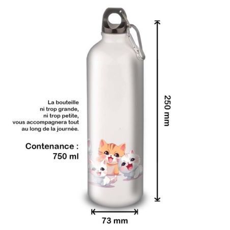 Gourde Alu et Thermos happy kittens Gourde Alu et Thermos happy kittens