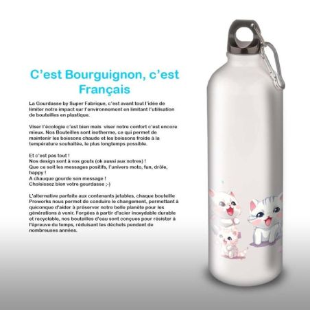 Gourde Alu et Thermos happy kittens Gourde Alu et Thermos happy kittens