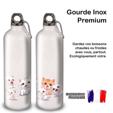 Gourde Alu et Thermos happy kittens Gourde Alu et Thermos happy kittens