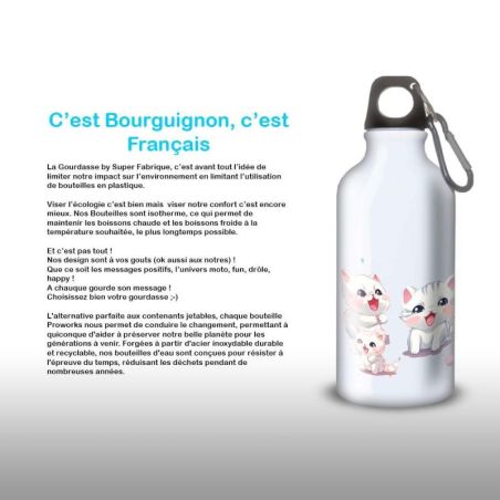 Gourde Alu et Thermos happy kittens Gourde Alu et Thermos happy kittens