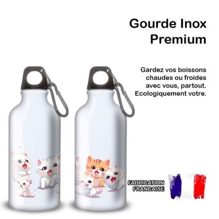 Gourde Alu et Thermos happy kittens Gourde Alu et Thermos happy kittens