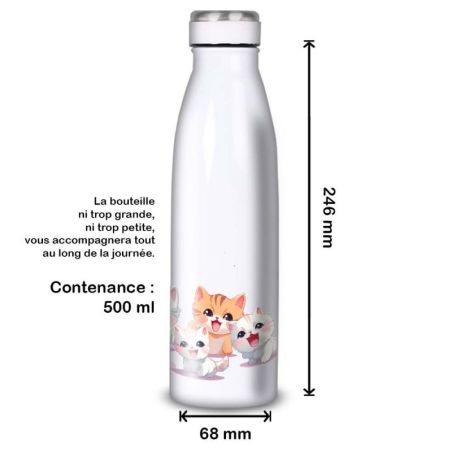 Gourde Alu et Thermos happy kittens Gourde Alu et Thermos happy kittens