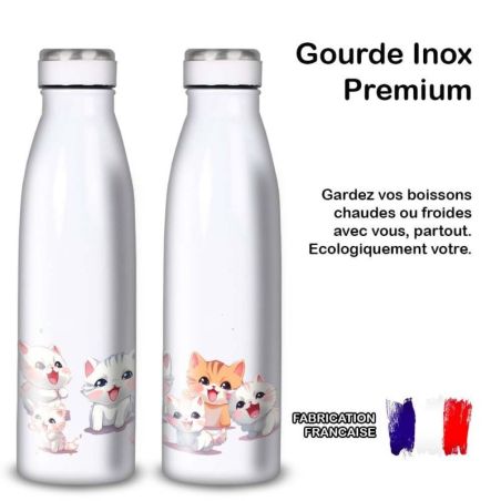 Gourde Alu et Thermos happy kittens Gourde Alu et Thermos happy kittens