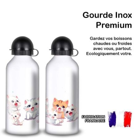 Gourde Alu et Thermos happy kittens Gourde Alu et Thermos happy kittens