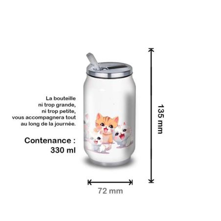 Gourde Alu et Thermos happy kittens Gourde Alu et Thermos happy kittens