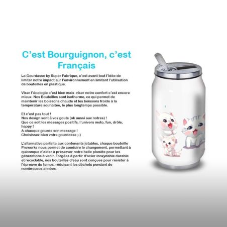 Gourde Alu et Thermos happy kittens Gourde Alu et Thermos happy kittens