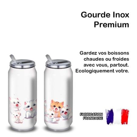 Gourde Alu et Thermos happy kittens Gourde Alu et Thermos happy kittens