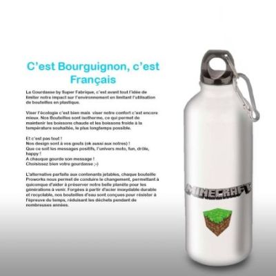 Gourde Alu et Thermos Minecraft