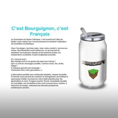Gourde Alu et Thermos Minecraft