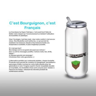 Gourde Alu et Thermos Minecraft