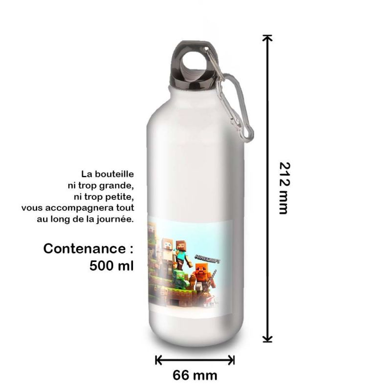 Gourde Alu et Thermos Minecraft design Gourde Alu et Thermos Minecraft design