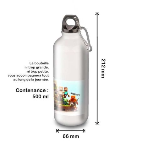 Gourde Alu et Thermos Minecraft design