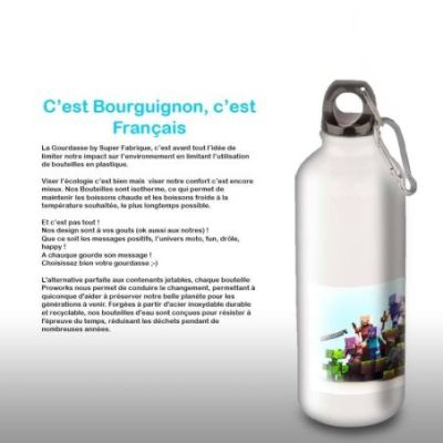 Gourde Alu et Thermos Minecraft design