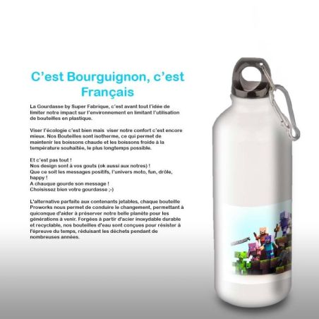 Gourde Alu et Thermos Minecraft design