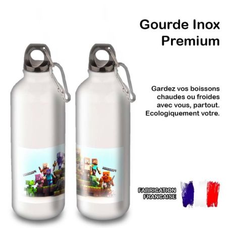 Gourde Alu et Thermos Minecraft design Gourde Alu et Thermos Minecraft design