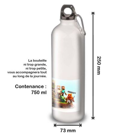 Gourde Alu et Thermos Minecraft design Gourde Alu et Thermos Minecraft design