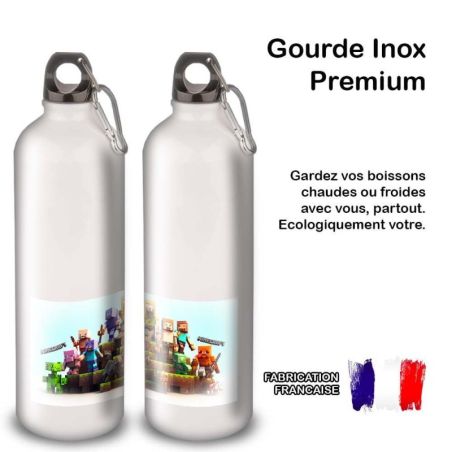 Gourde Alu et Thermos Minecraft design Gourde Alu et Thermos Minecraft design