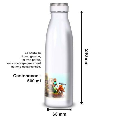 Gourde Alu et Thermos Minecraft design Gourde Alu et Thermos Minecraft design