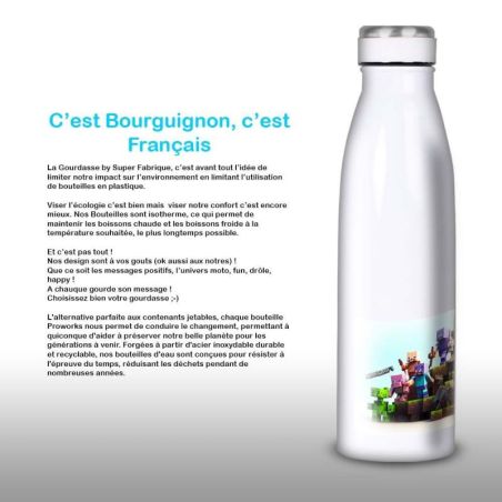 Gourde Alu et Thermos Minecraft design Gourde Alu et Thermos Minecraft design