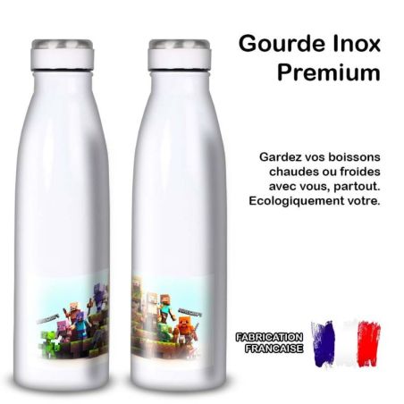 Gourde Alu et Thermos Minecraft design Gourde Alu et Thermos Minecraft design