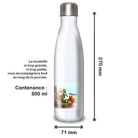Gourde Alu et Thermos Minecraft design Gourde Alu et Thermos Minecraft design