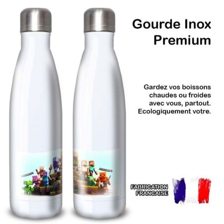 Gourde Alu et Thermos Minecraft design Gourde Alu et Thermos Minecraft design