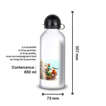 Gourde Alu et Thermos Minecraft design Gourde Alu et Thermos Minecraft design