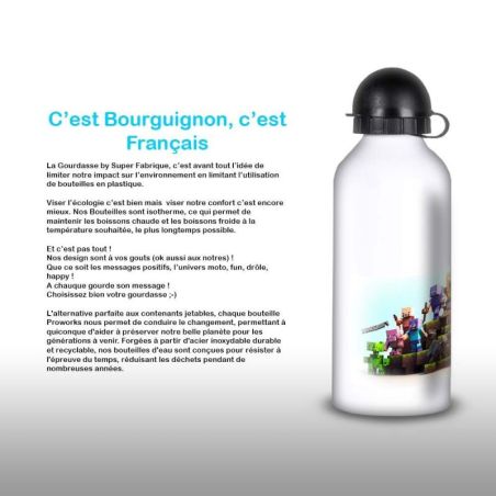 Gourde Alu et Thermos Minecraft design Gourde Alu et Thermos Minecraft design