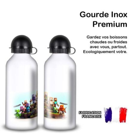 Gourde Alu et Thermos Minecraft design Gourde Alu et Thermos Minecraft design