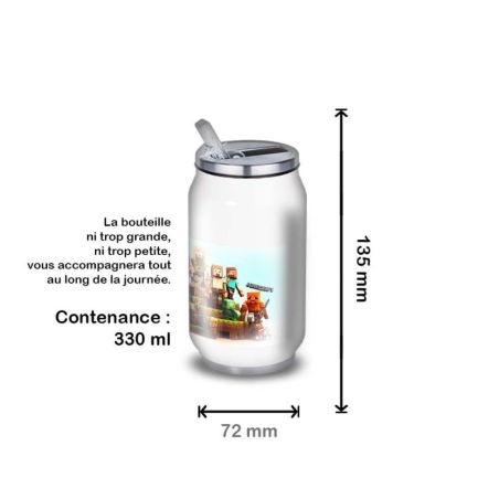 Gourde Alu et Thermos Minecraft design Gourde Alu et Thermos Minecraft design