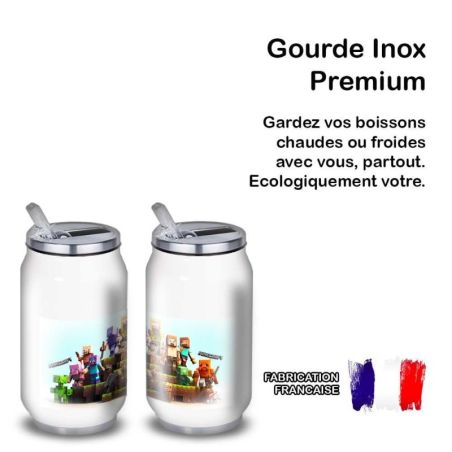 Gourde Alu et Thermos Minecraft design Gourde Alu et Thermos Minecraft design