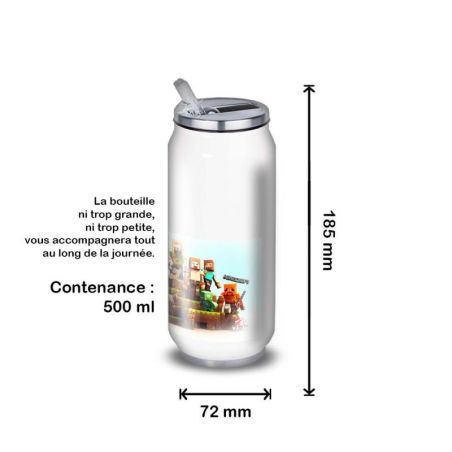 Gourde Alu et Thermos Minecraft design Gourde Alu et Thermos Minecraft design