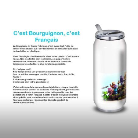Gourde Alu et Thermos Minecraft design Gourde Alu et Thermos Minecraft design