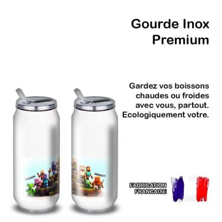 Gourde Alu et Thermos Minecraft design Gourde Alu et Thermos Minecraft design