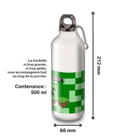 Gourde Alu et Thermos Minecraft Logo landscape