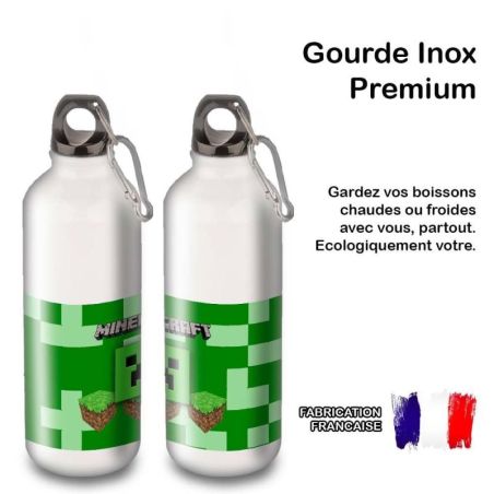 Gourde Alu et Thermos Minecraft Logo landscape Gourde Alu et Thermos Minecraft Logo landscape