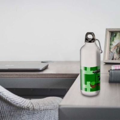 Gourde Alu et Thermos Minecraft Logo landscape