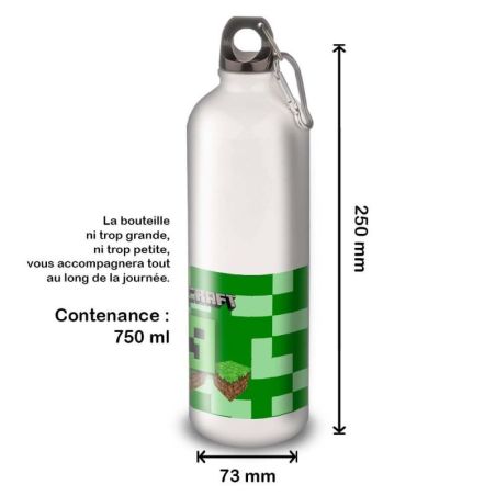 Gourde Alu et Thermos Minecraft Logo landscape Gourde Alu et Thermos Minecraft Logo landscape