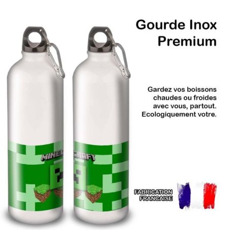 Gourde Alu et Thermos Minecraft Logo landscape Gourde Alu et Thermos Minecraft Logo landscape