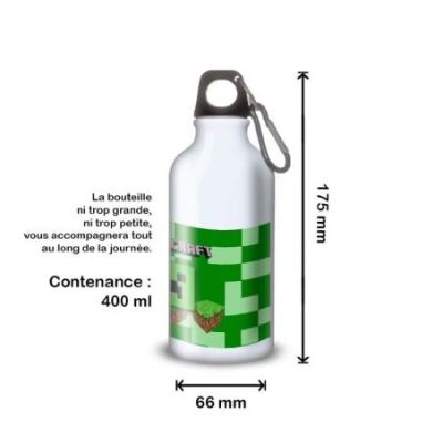Gourde Alu et Thermos Minecraft Logo landscape